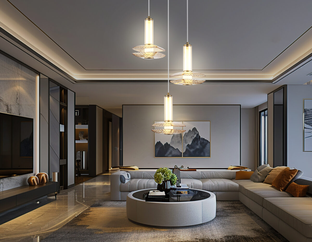 LH31011/3 BS/TI латунь/янтарь 35W 3000K D450*1790 — изображение 5