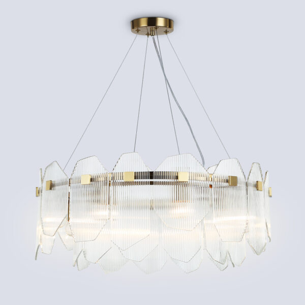 LH31253/8 BS/CL латунь/прозрачный E14*8 max 40W D650*270