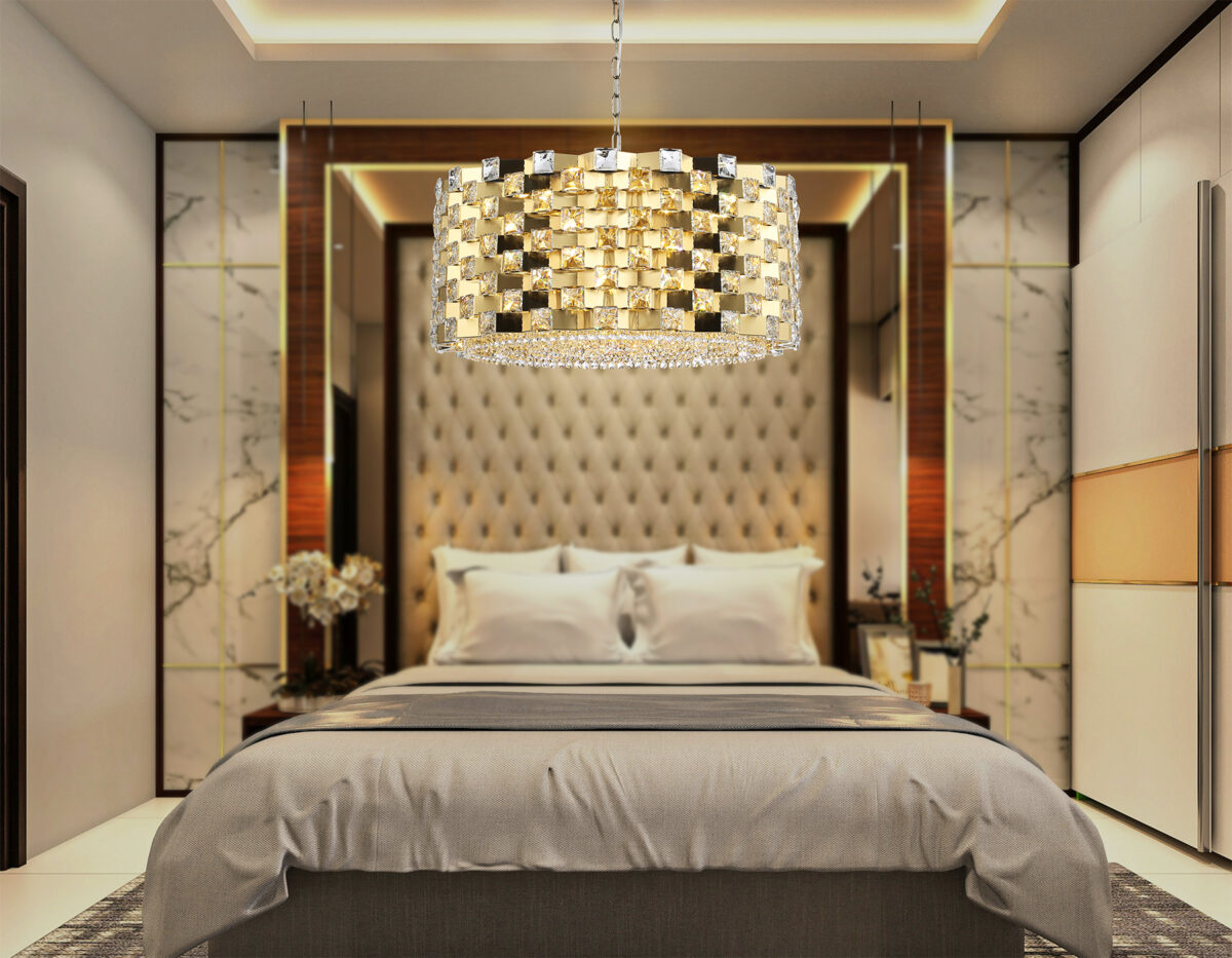 LH41009/18 BS/CL латунь/прозрачный E14*18 max 40W D700*320 — изображение 6