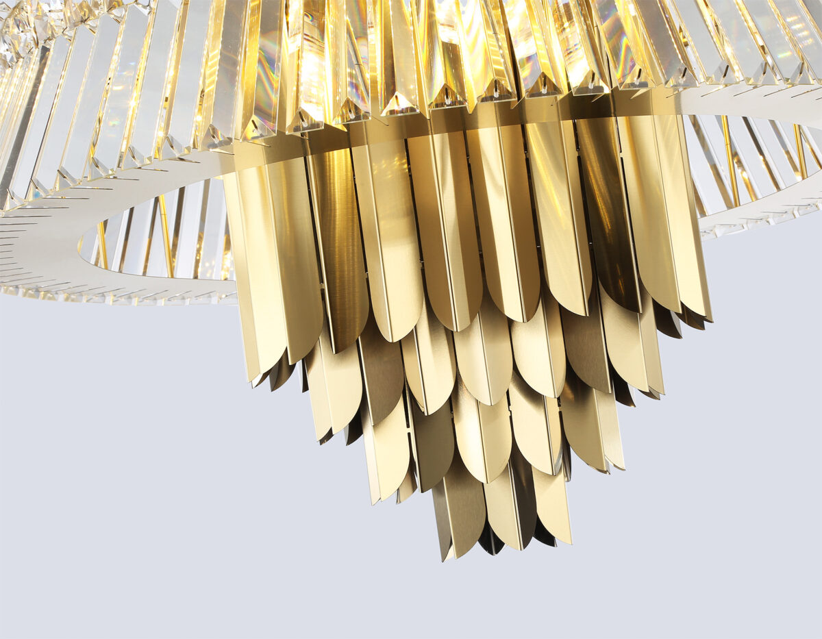 LH41023/18 BS/CL латунь/прозрачный E14*18 max 40W D700*750 — изображение 4