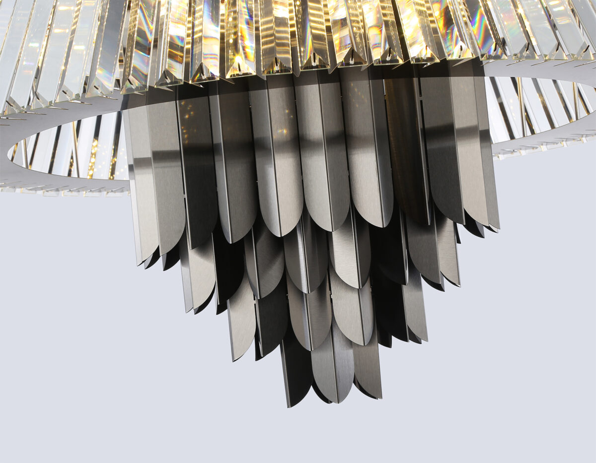 LH41026/18 BK/CL черный/прозрачный E14*18 max 40W D700*750 — изображение 4