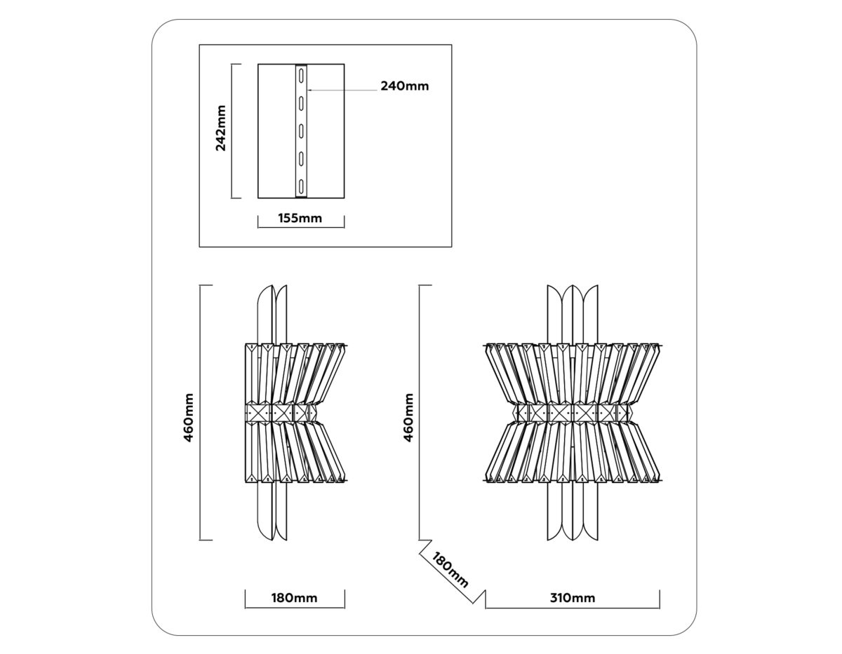LH41029/2 BS/CL латунь/прозрачный E14*2 max 40W 310*180*460 — изображение 6