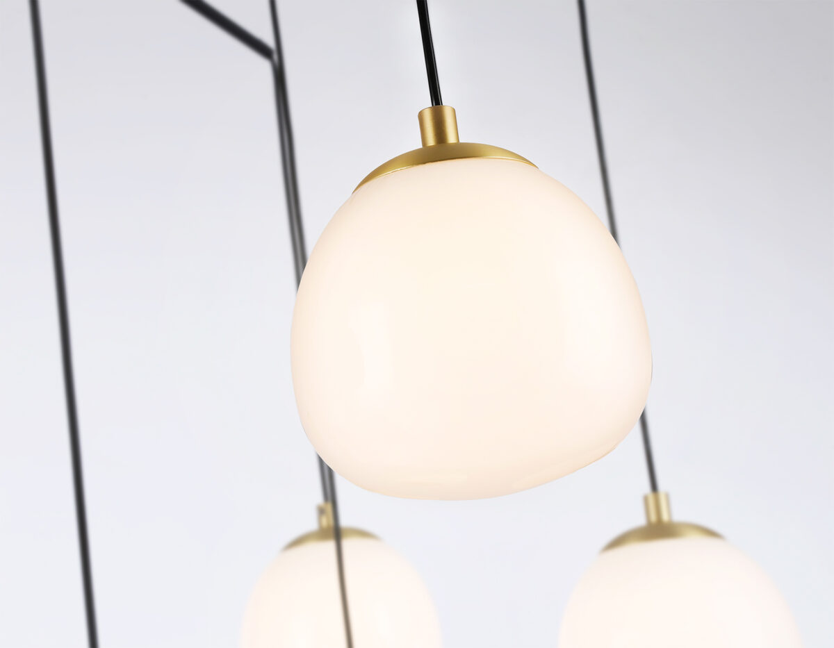 LH51001/6+3 SGD/BK/FR золотой песок/черный /белый матовый G9*9 max 28W D750*700 — изображение 4