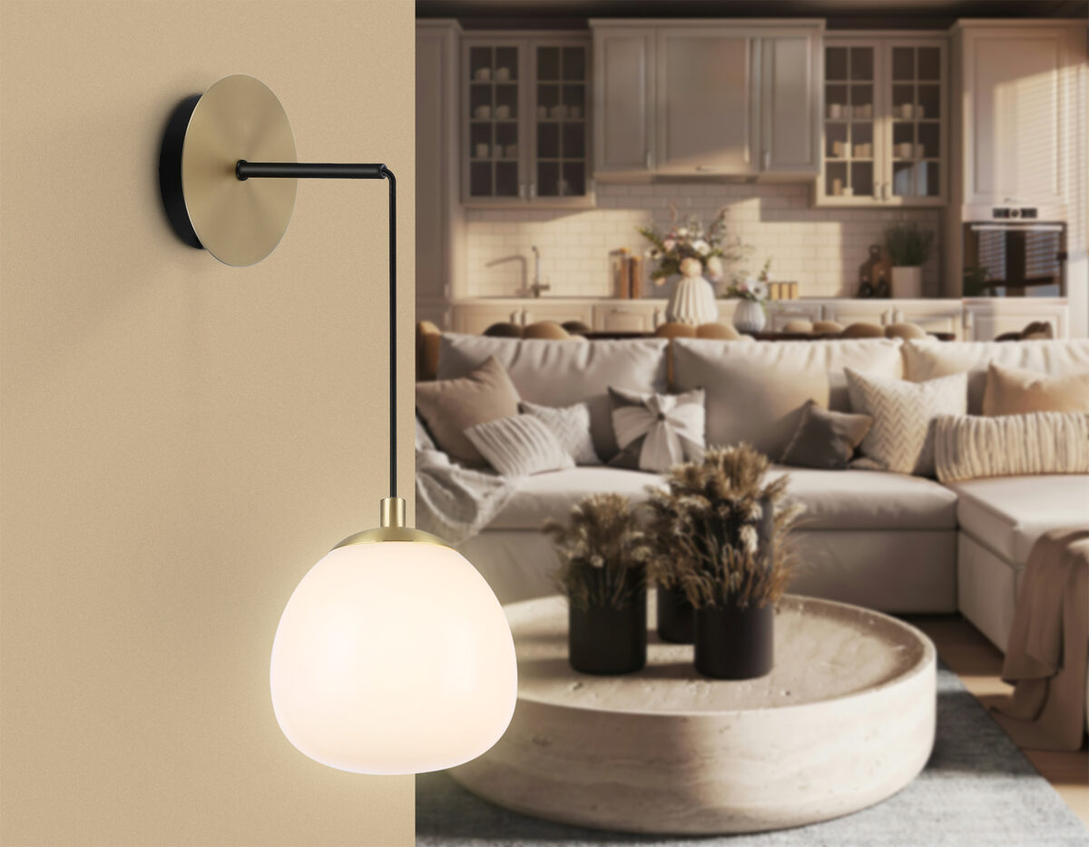 LH51005 SGD/BK/FR золотой песок/черный/белый матовый G9 max 28W 130*200*400 — изображение 5