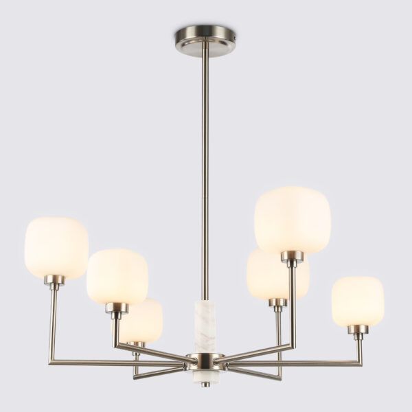 LH53001/6 SN/FR сатин никель/белый матовый G9*6 max 40W D690*680