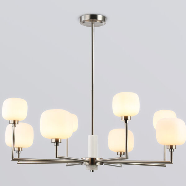 LH53003/8 SN/FR сатин никель/белый матовый G9*8 max 40W D830*680