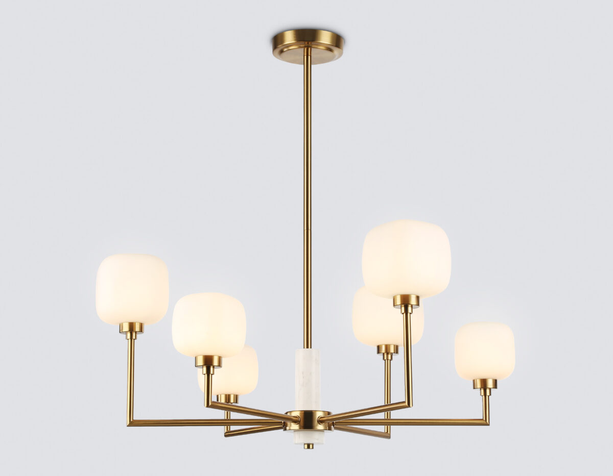 LH53015_mode1_1 LH53015/6 BS/FR латунь/белый матовый G9*6 max 40W D690*680 — изображение 1