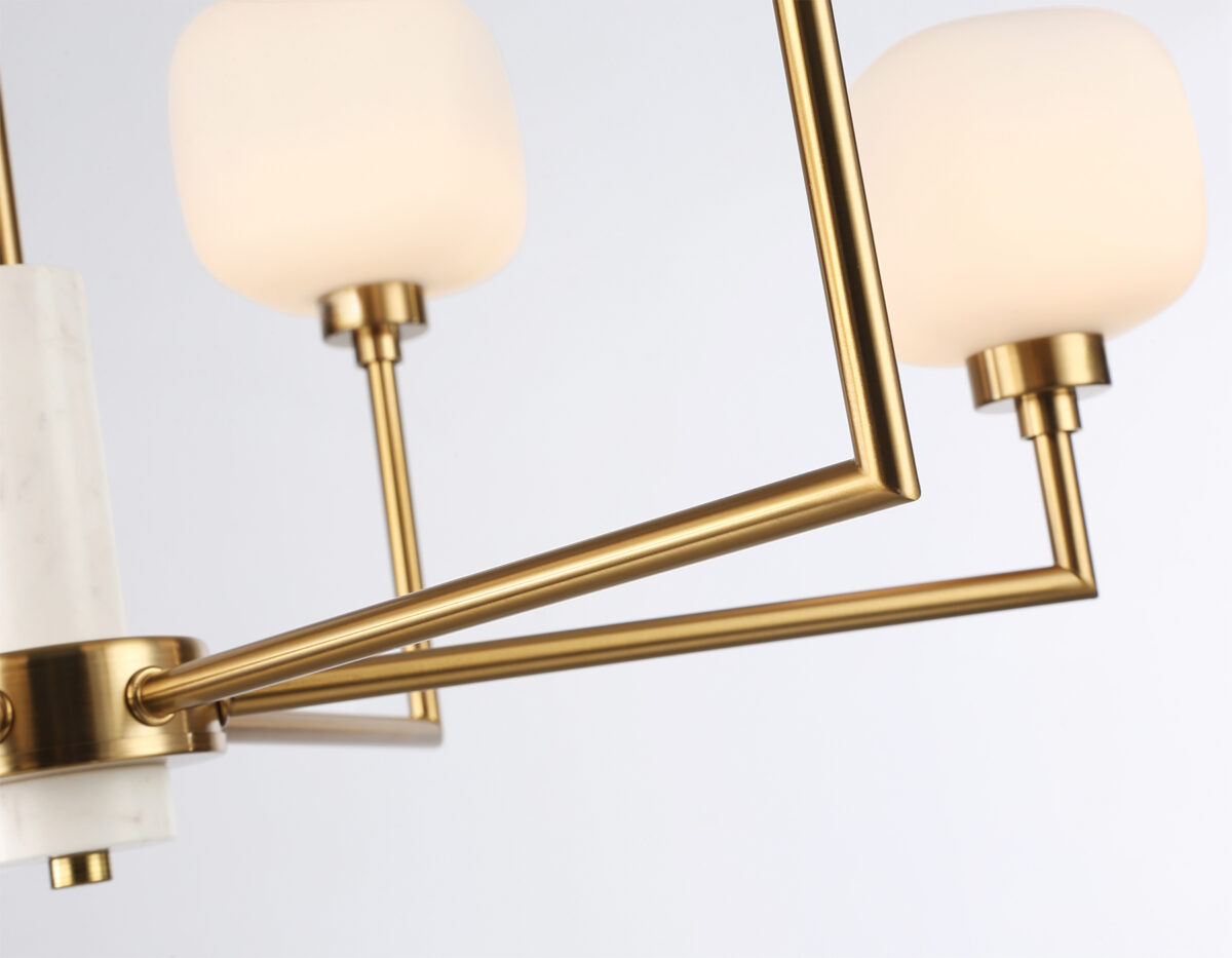 LH53015/6 BS/FR латунь/белый матовый G9*6 max 40W D690*680 — изображение 4