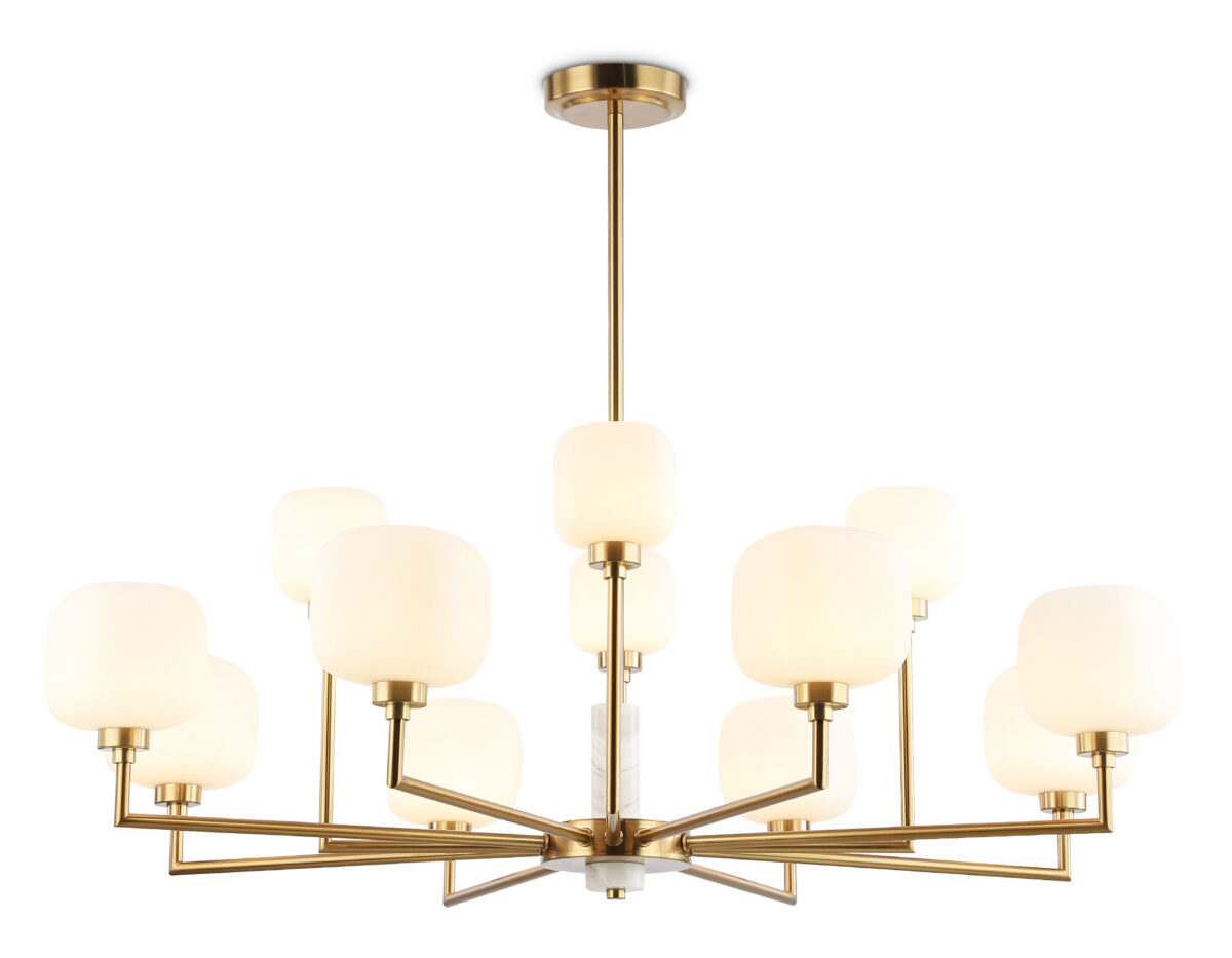 LH53019/12 BS/FR латунь/белый матовый G9*12 max 40W D910*680 — изображение 8