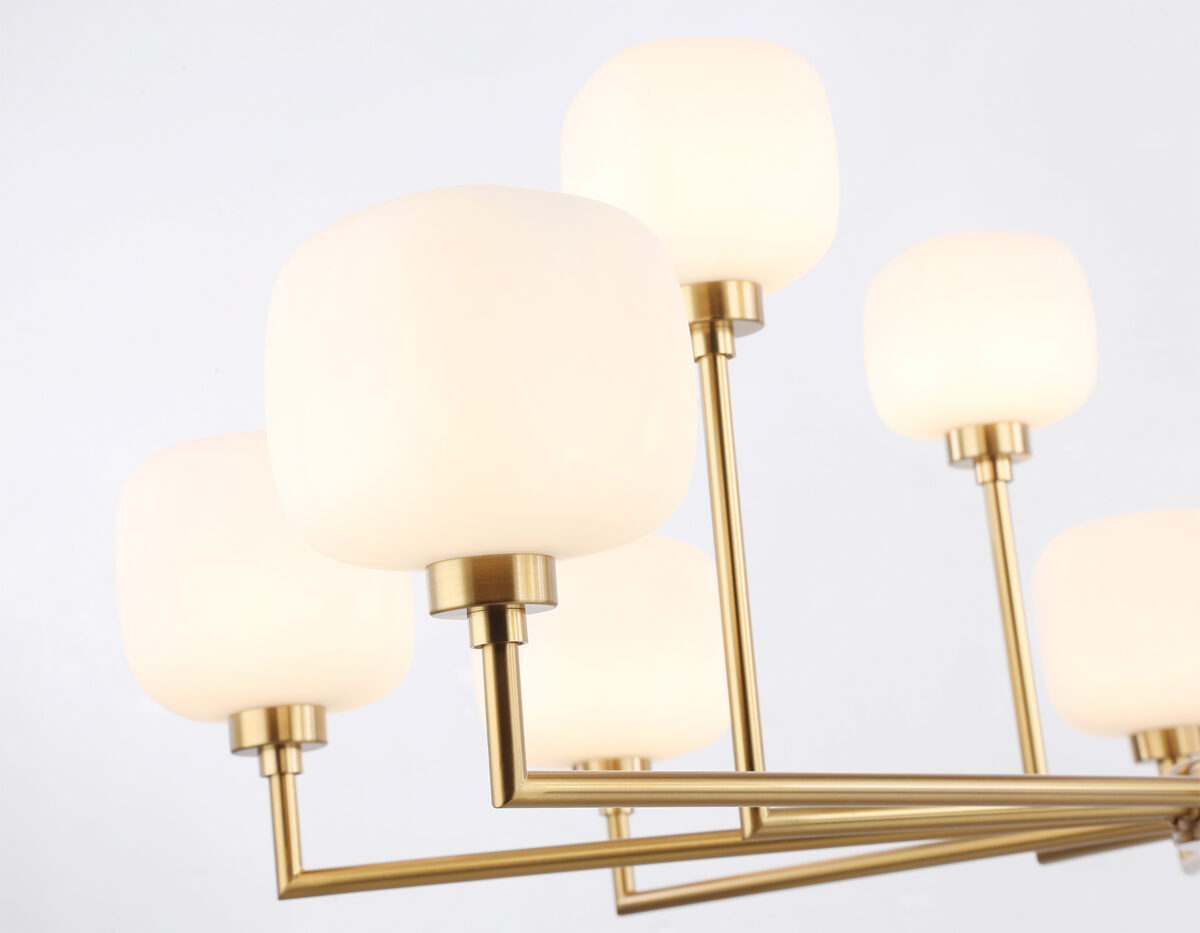 LH53019/12 BS/FR латунь/белый матовый G9*12 max 40W D910*680 — изображение 5