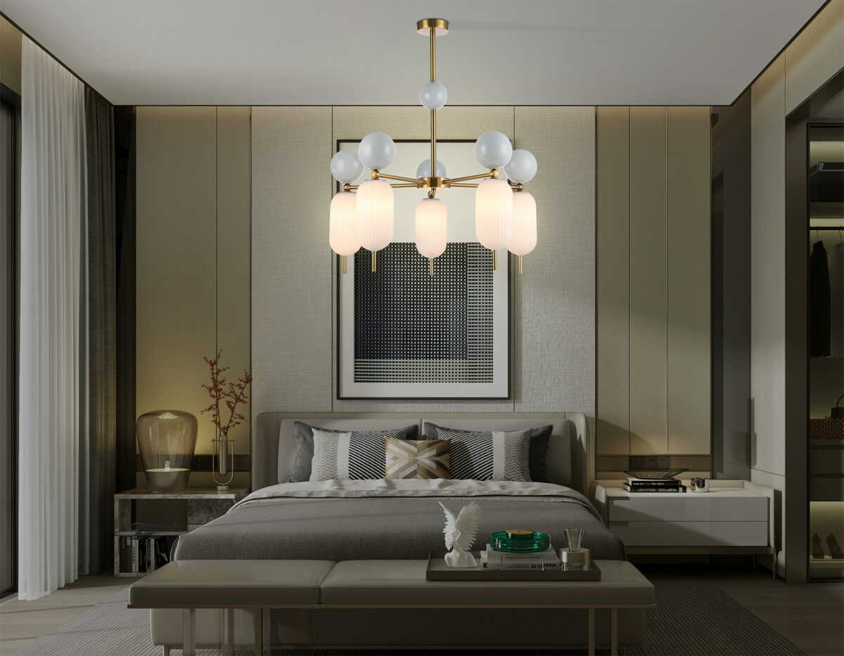 LH53104/5 BS/GR/FR латунь/серый/белый матовый G9*5 max 28W D650*750 — изображение 6