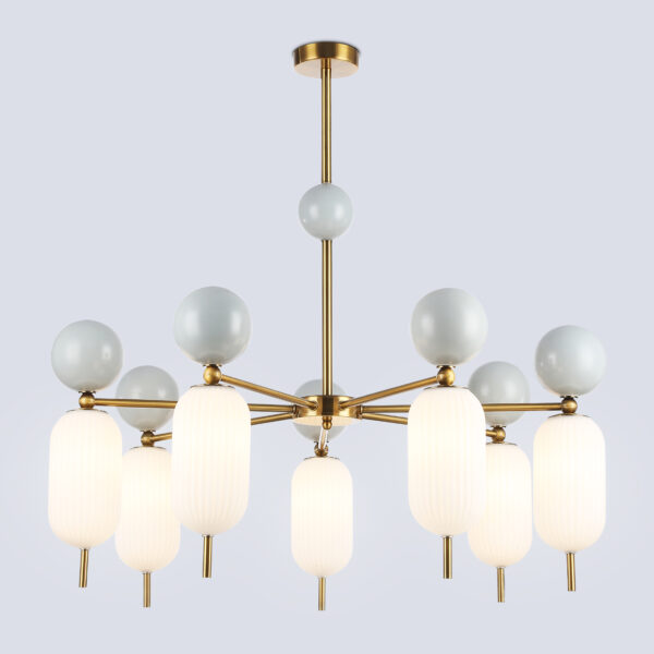 LH53106/7 BS/GR/FR латунь/серый/белый матовый G9*7 max 28W D800*800