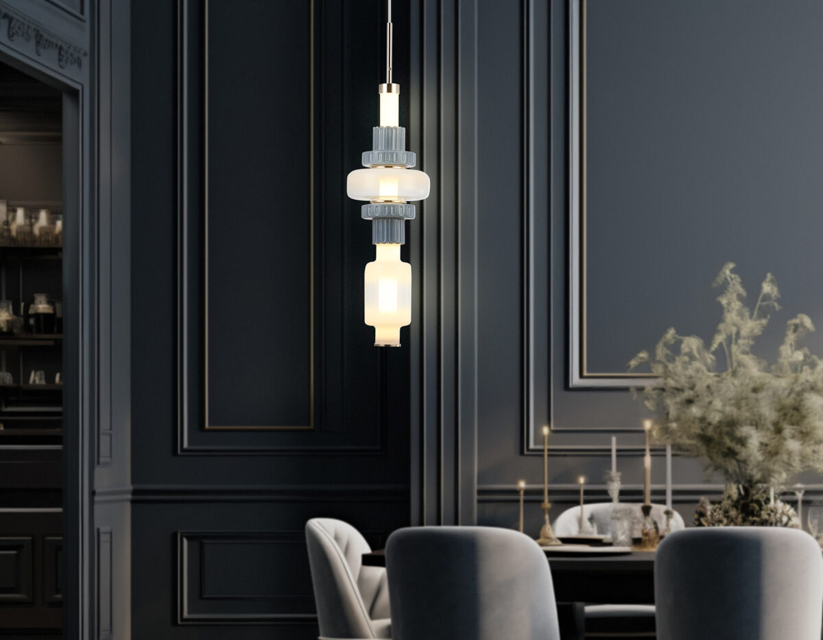 LH53121 GD/WH/GB золото/белый/серо-синий 19W 3000K D160*1880 — изображение 5