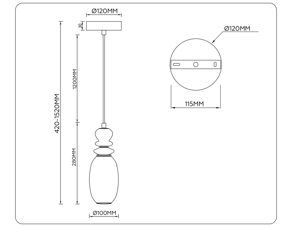 LH53141 BK/WH черный/белый 6W 3000K D120*1520 — изображение 7
