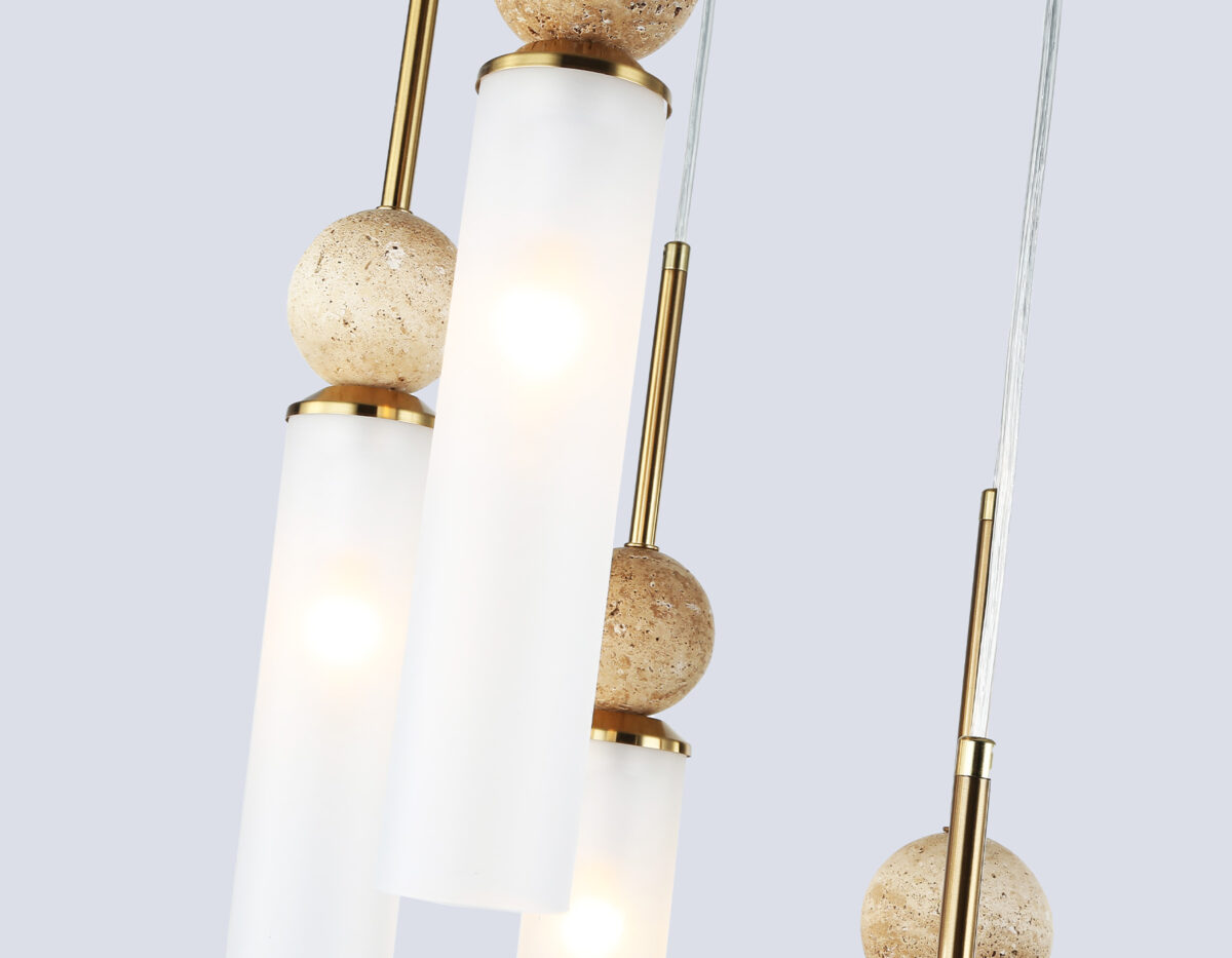 LH53259/5 BS/FR латунь/белый матовый E14*5 max 40W D330*1200 — изображение 7