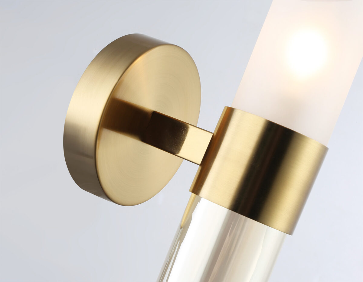 LH55116 BS/FR/TI латунь/белый матовый/янтарь E14 max 40W 130*100*225 — изображение 5