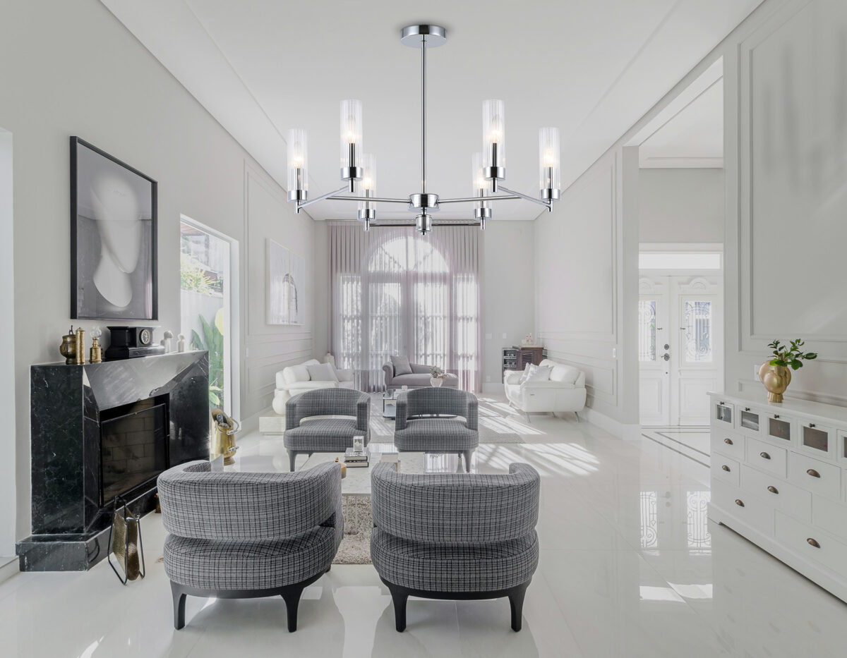 LH55151/6 CH/CL хром/прозрачный E14/6 max 40W D675*520 — изображение 1