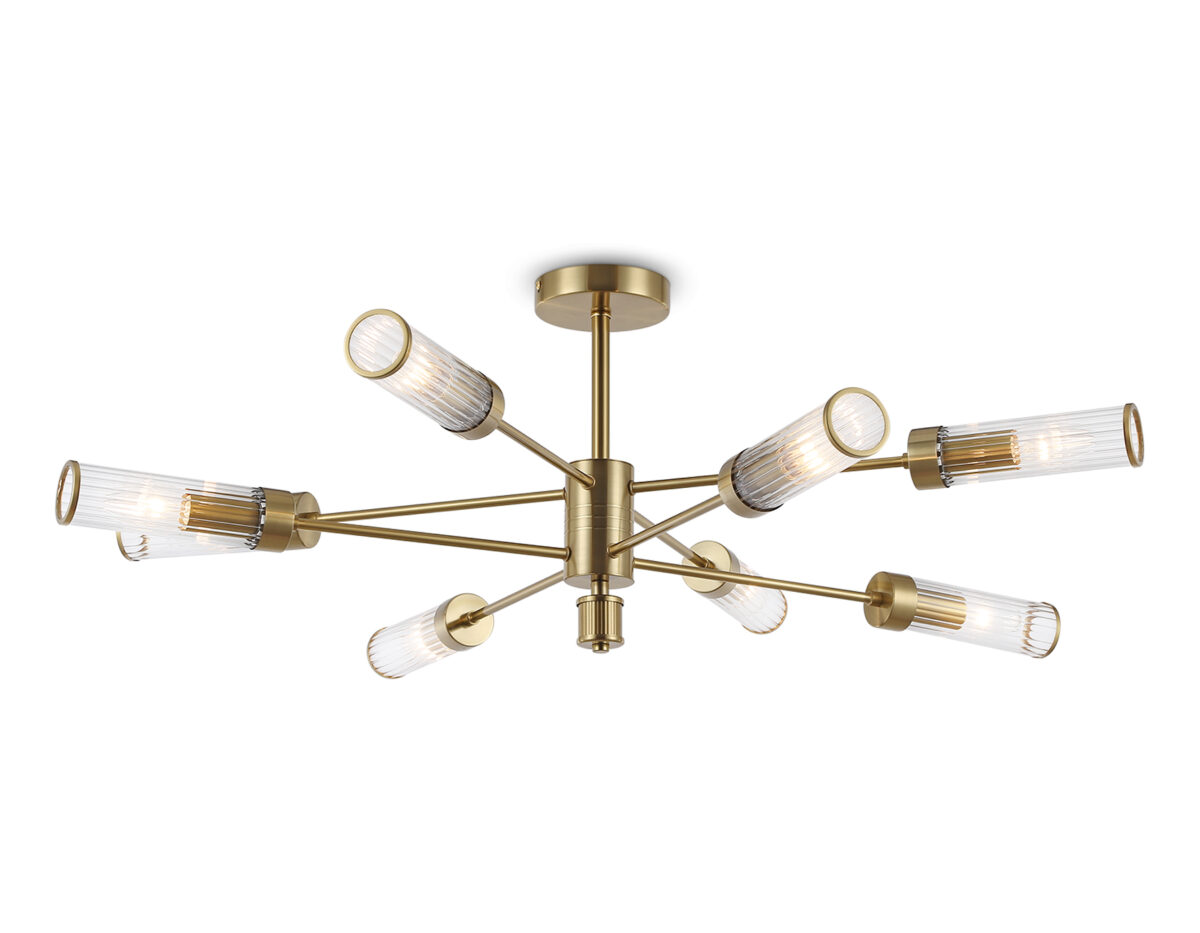 LH55162/8 BS/CL латунь/прозрачный E14/8 max 40W D930*330 — изображение 7