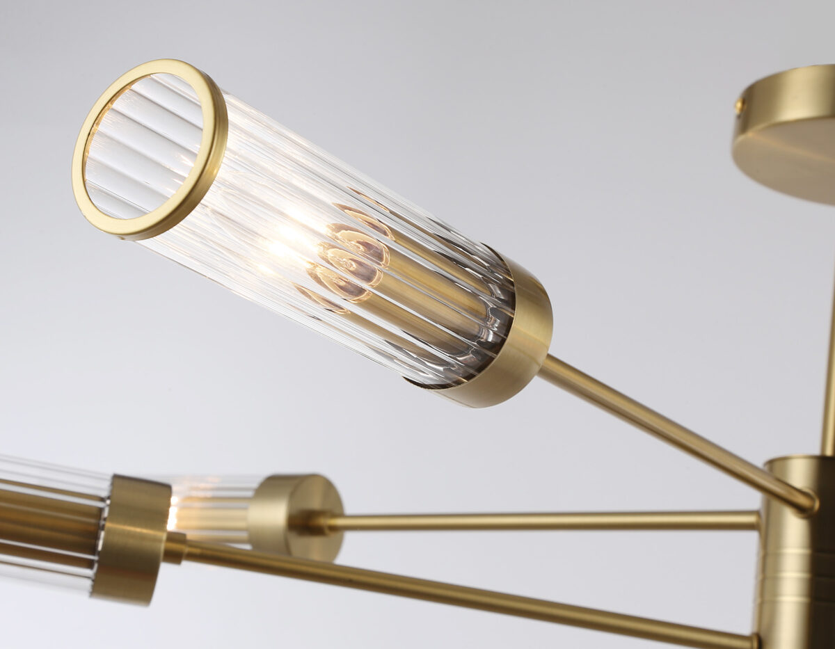 LH55162/8 BS/CL латунь/прозрачный E14/8 max 40W D930*330 — изображение 2