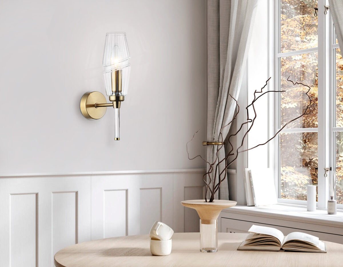 LH55204 BS/CL латунь/прозрачный E14 max 40W 150*80*280 — изображение 7