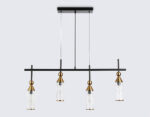 LH55254/4 BK/BS/CL черный/латунь/прозрачный E14*4 max 40W 845*65*1150 — изображение 3