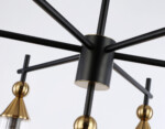 LH55257/7 BK/BS/CL черный/латунь/прозрачный E14*7 max 40W D640*520 — изображение 4