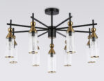 LH55258/9 BK/BS/CL черный/латунь/прозрачный E14*9 max 40W D770*530 — изображение 3