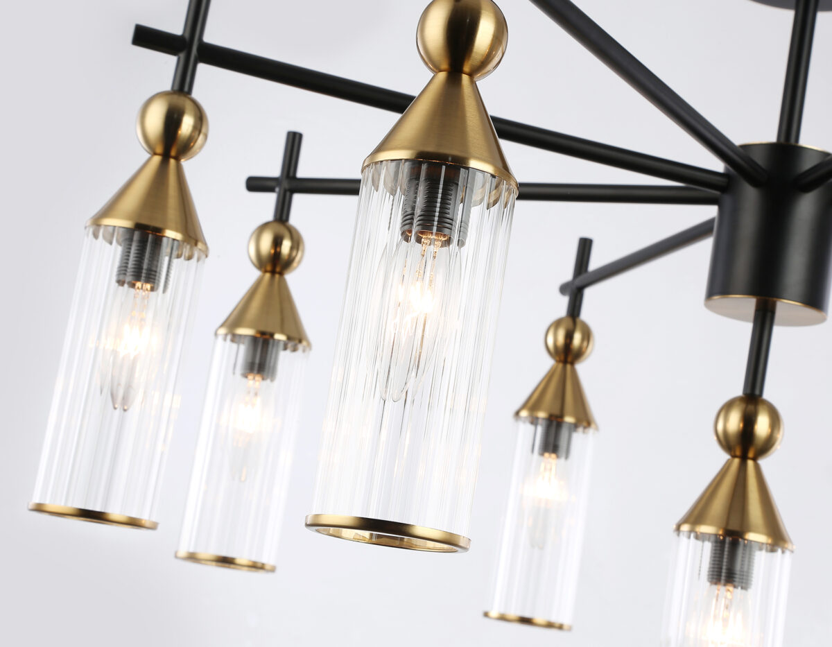 LH55258/9 BK/BS/CL черный/латунь/прозрачный E14*9 max 40W D770*530 — изображение 4