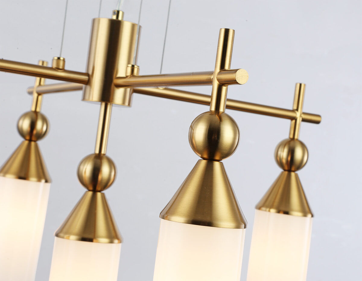 LH55276/5 BS/FR латунь/белый матовый E14*5 max 40W D520*1390 — изображение 6