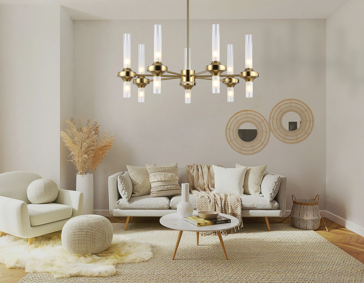 LH55360/14 BS/CL латунь/прозрачный G9/14 max 30W D750*690 — изображение 1