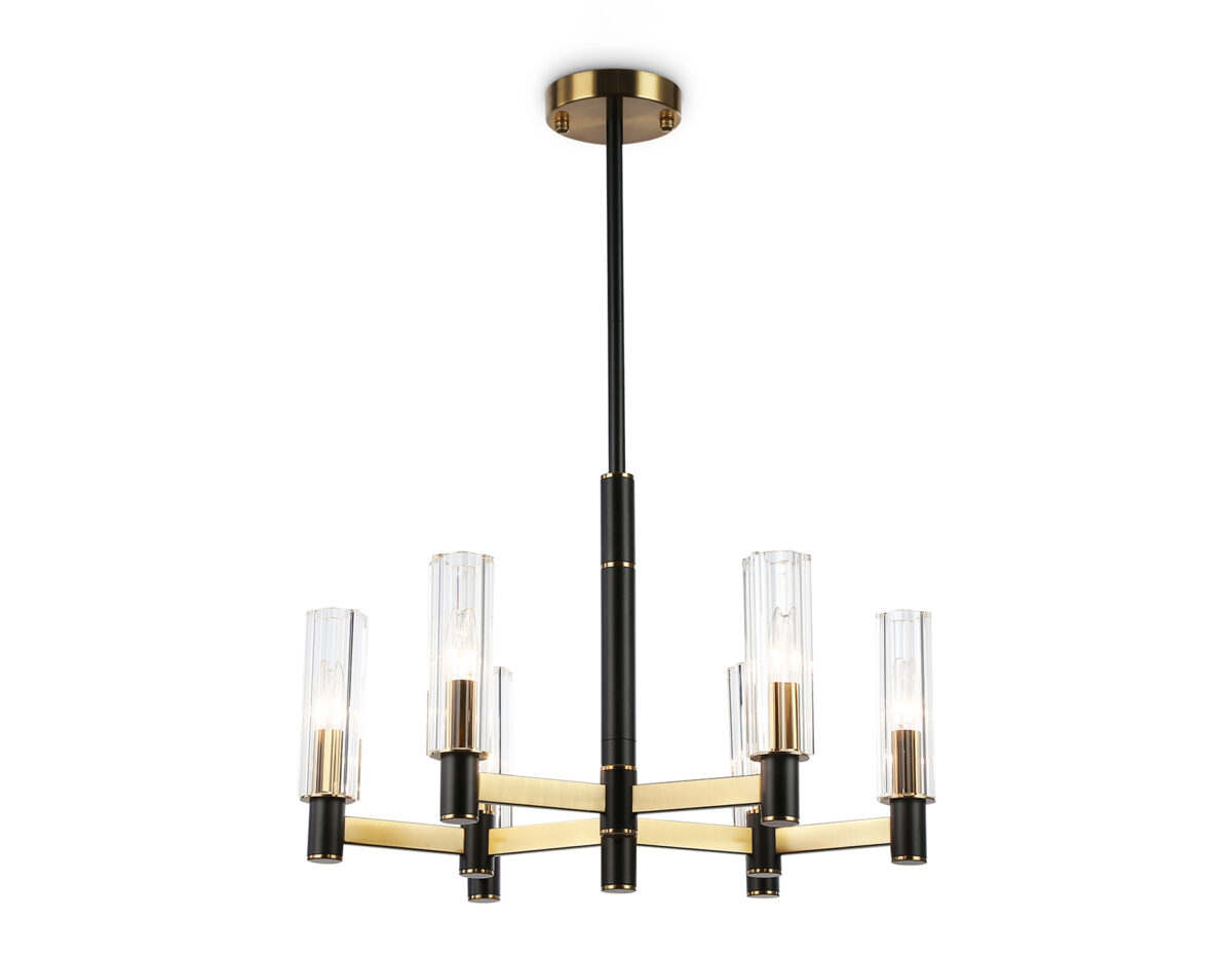 LH55511/6 BK/BS/CL черный/латунь/прозрачный E14*6 max 40W D570*760 — изображение 8