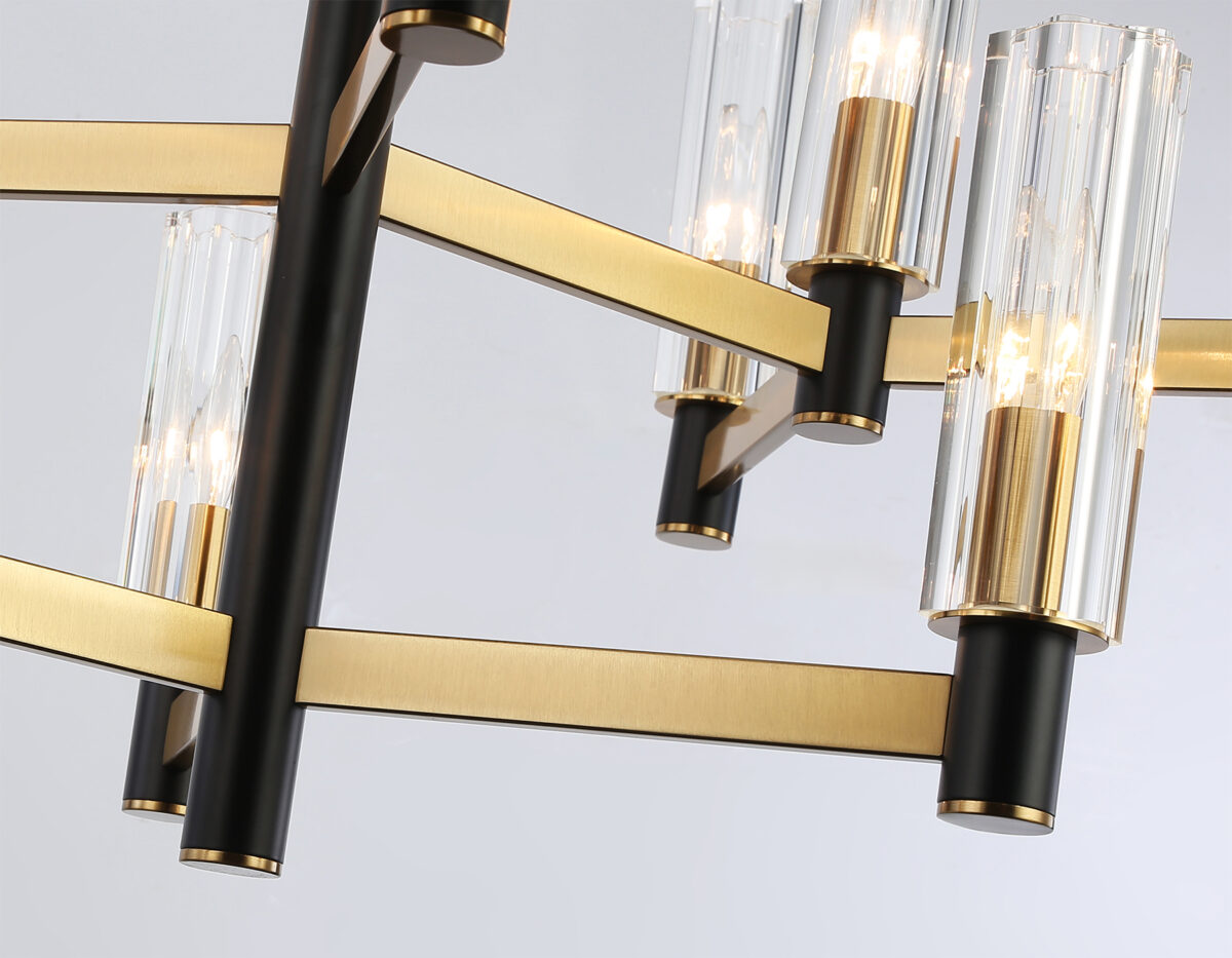 LH55515/12 BK/BS/CL черный/латунь/прозрачный E14*12 max 40W D860*905 — изображение 5