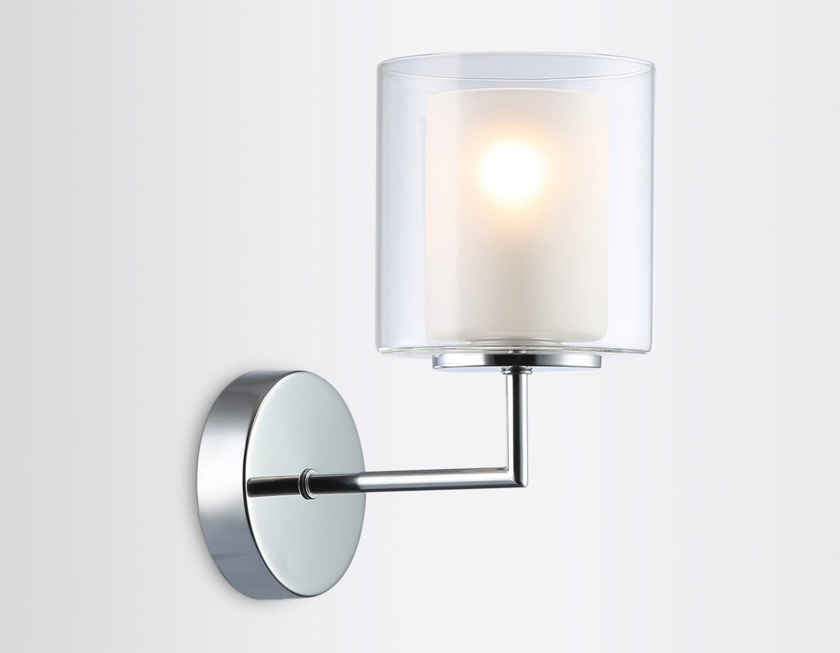 LH56005 СH/FR хром/белый матовый E14 max 40W 190*120*220 — изображение 2