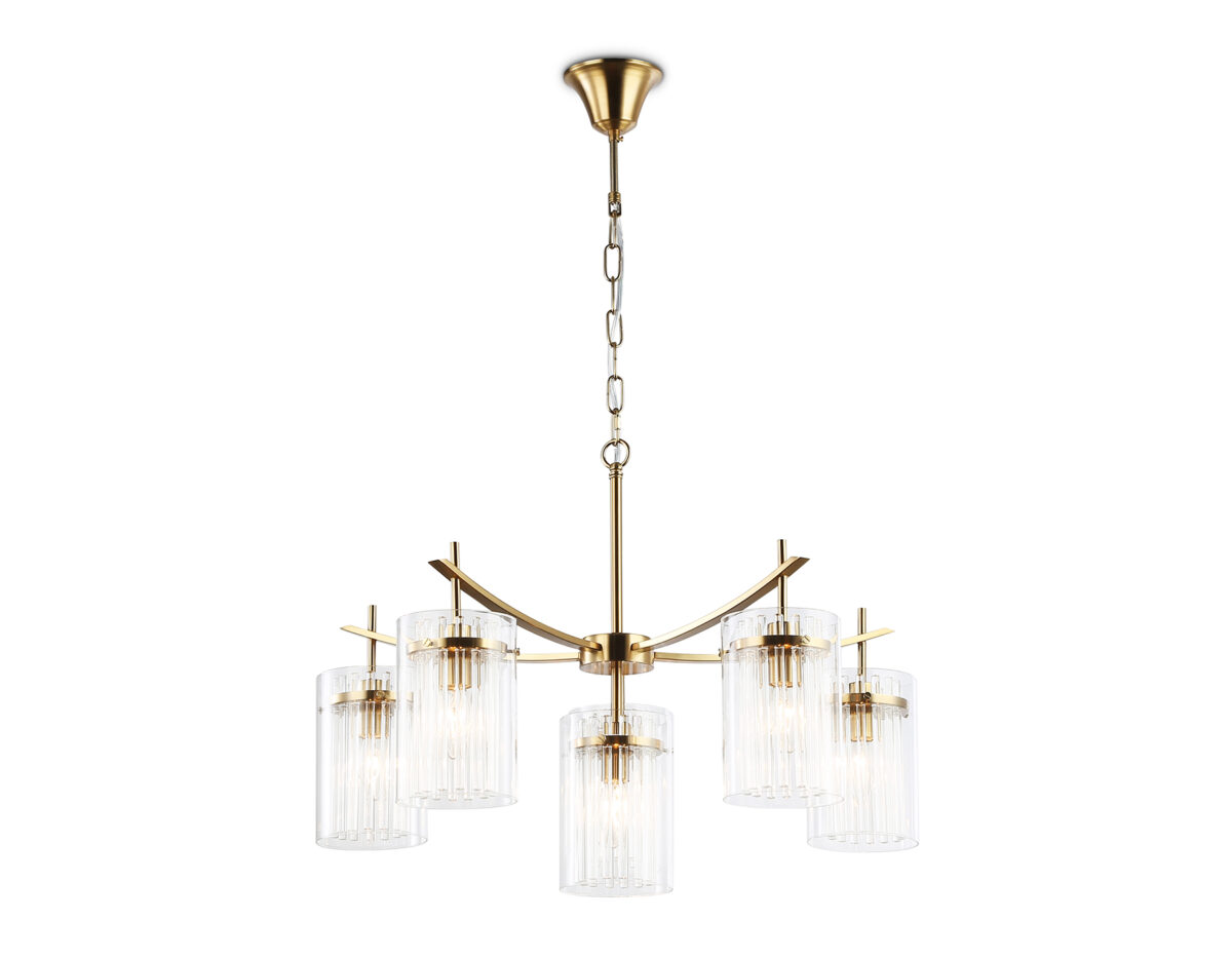 LH56031/5+1 BS/CL латунь/прозрачный E14*6 max 40W D680*1200 — изображение 8