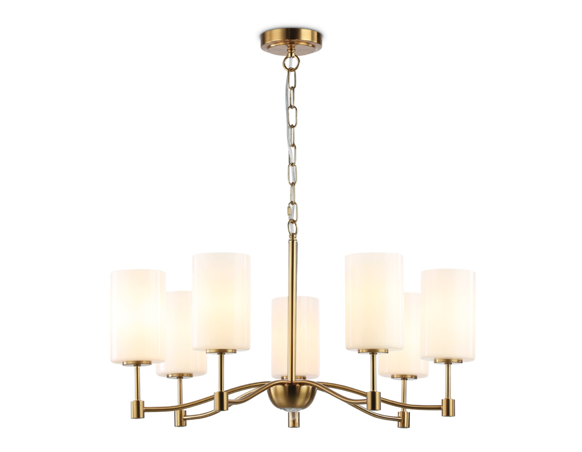 LH56053/7 BS/FR латунь/белый матовый E14*7 max 40W D680*950 — изображение 8