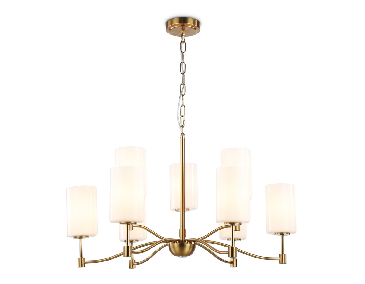 LH56054/6+3 BS/FR латунь/белый матовый E14*9 max 40W D765*1060 — изображение 9