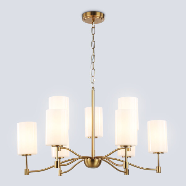 LH56054/6+3 BS/FR латунь/белый матовый E14*9 max 40W D765*1060