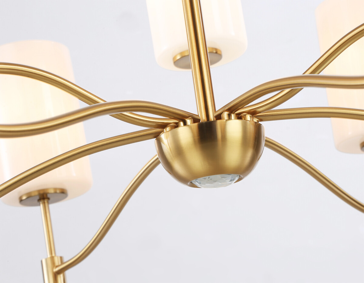 LH56054/6+3 BS/FR латунь/белый матовый E14*9 max 40W D765*1060 — изображение 6