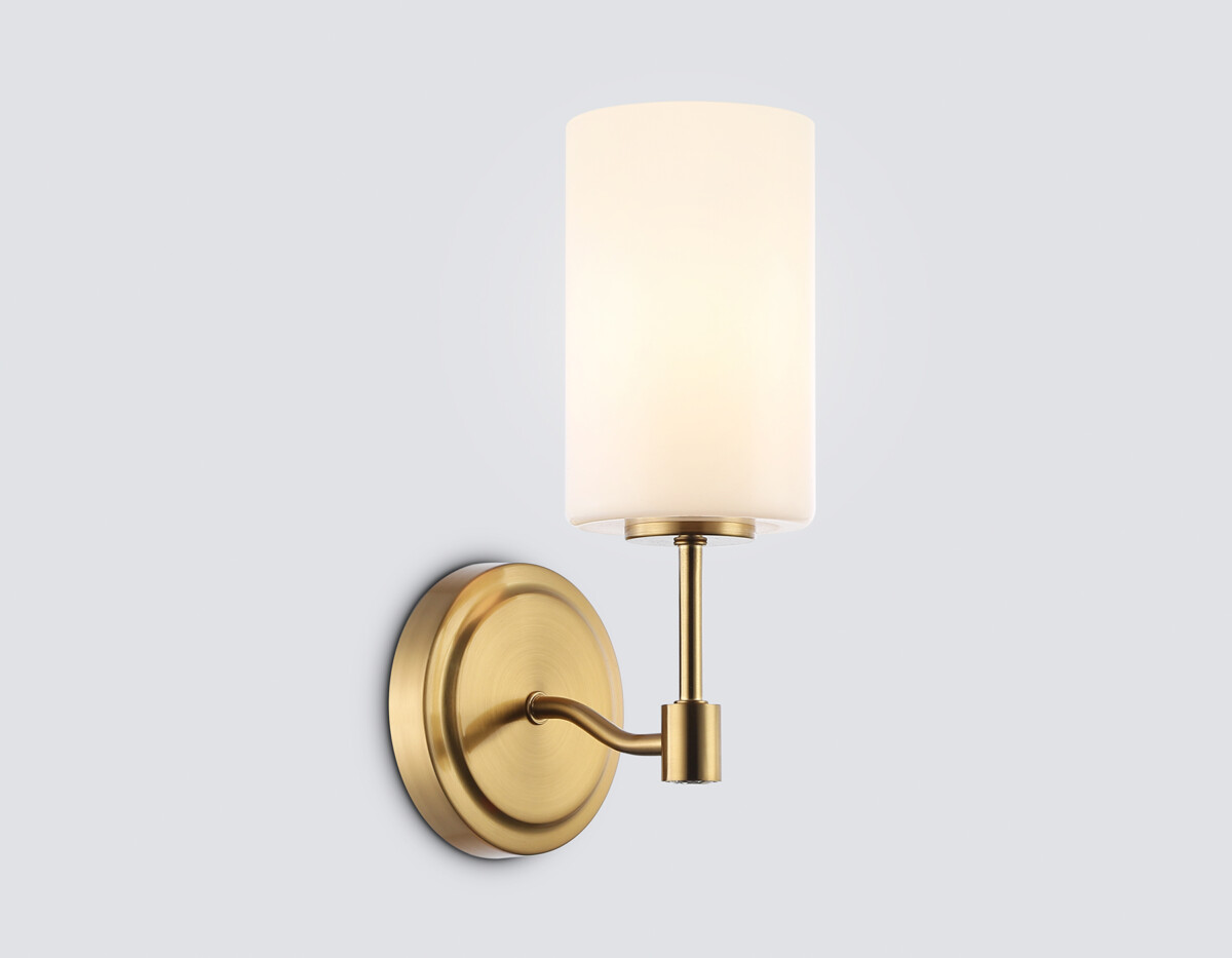 LH56056 BS/FR латунь/белый матовый E14 max 40W 160*120*280 — изображение 1