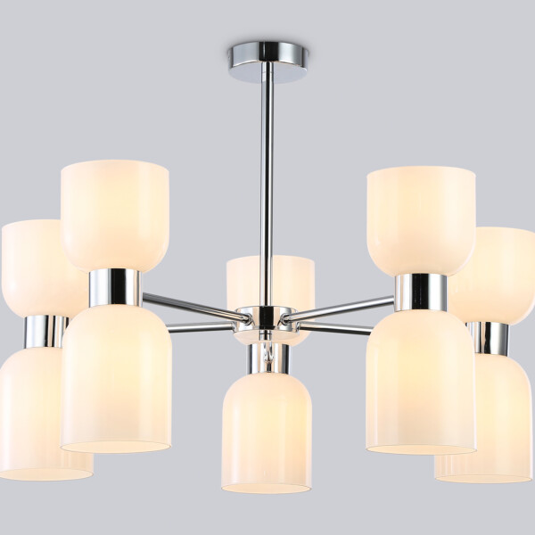 LH56083/10 СH/FR хром/белый матовый E14*10 max 40W D700*510