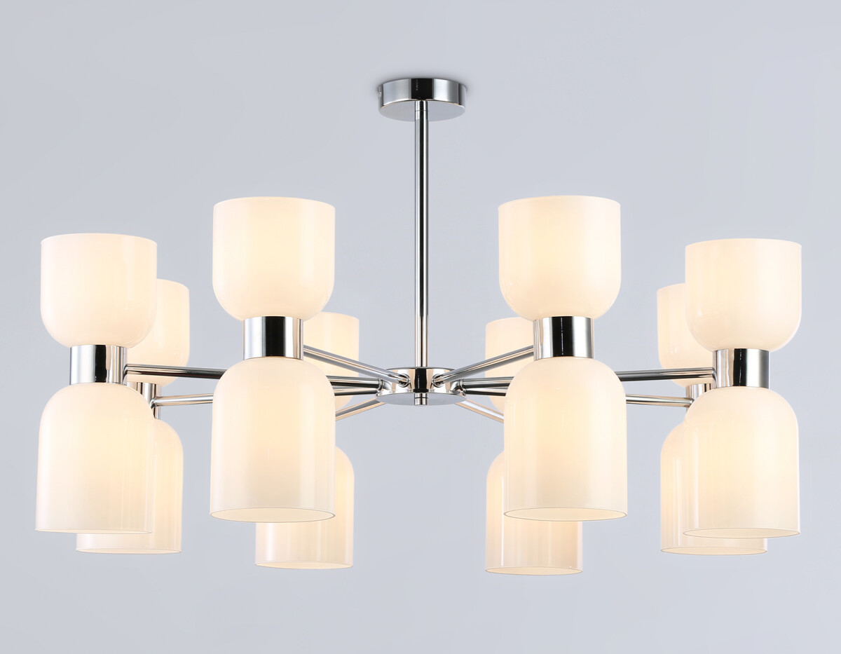 LH56085/16 СH/FR хром/белый матовый E14*16 max 40W D860*510 — изображение 3