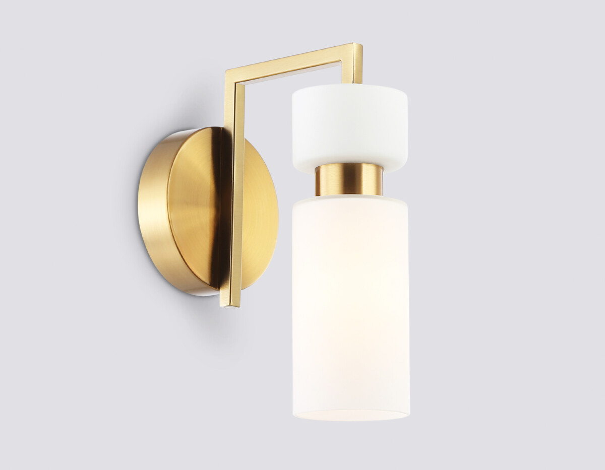 LH56130 BS/FR латунь/белый матовый E14 max 40W 150*100*210 — изображение 1