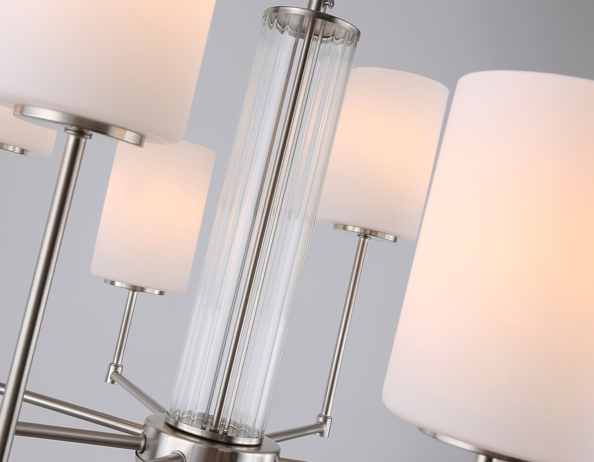 LH56213/8 SN/FR никель/белый матовый E27/8 max 60W D700*600 — изображение 2