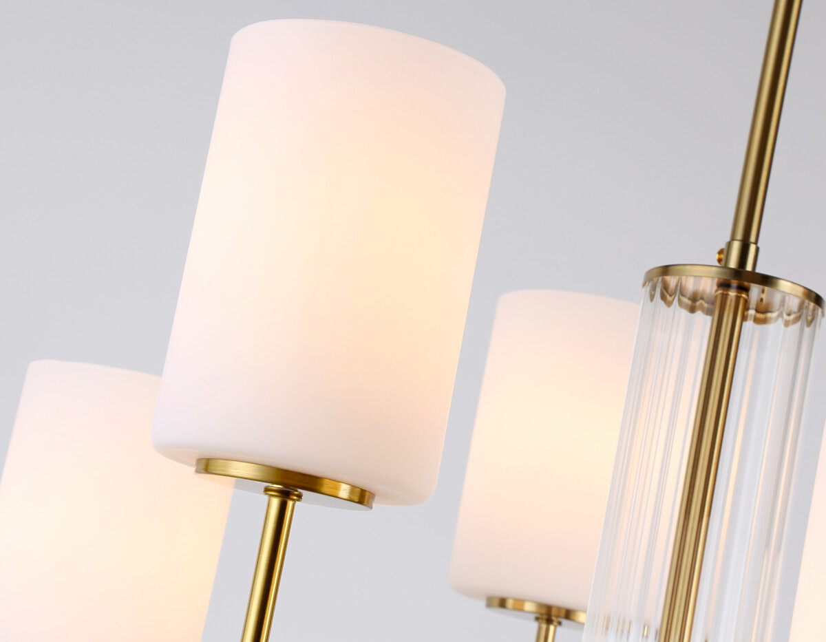 LH56215/6 BS/FR латунь/белый матовый E27/6 max 60W D600*600 — изображение 3