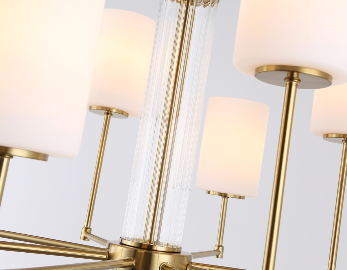 LH56217/8 BS/FR латунь/белый матовый E27/8 max 60W D700*600 — изображение 2