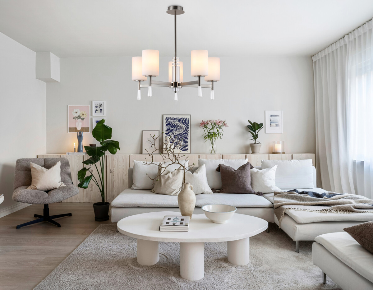 LH56251_inside LH56251/5 SN/FR никель/белый матовый E27/5 max 60W D600*590 — изображение 1