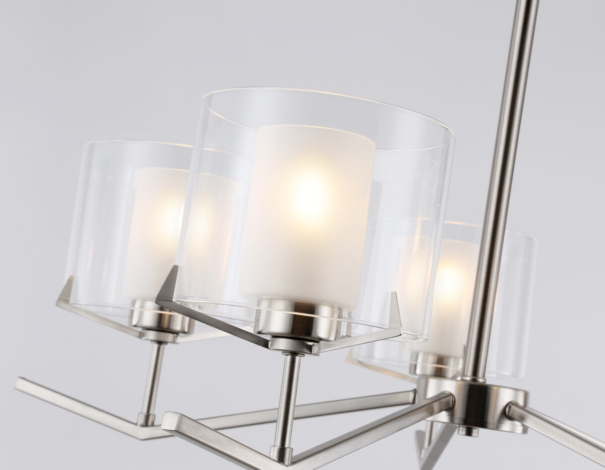 LH57001/5 SN/FR никель/белый матовый E14/5 max 40W D690*390 — изображение 3