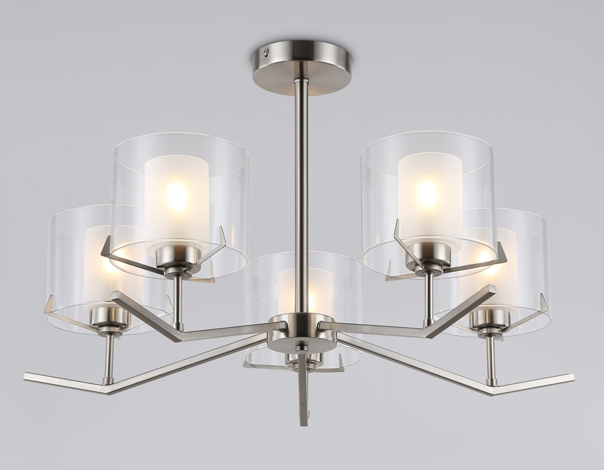 LH57001/5 SN/FR никель/белый матовый E14/5 max 40W D690*390 — изображение 4