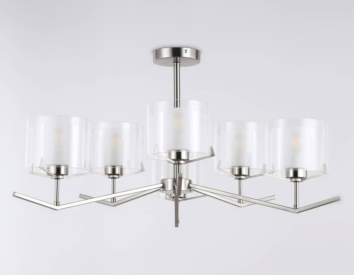 LH57002/6 SN/FR никель/белый матовый E14/6 max 40W D850*420 — изображение 2