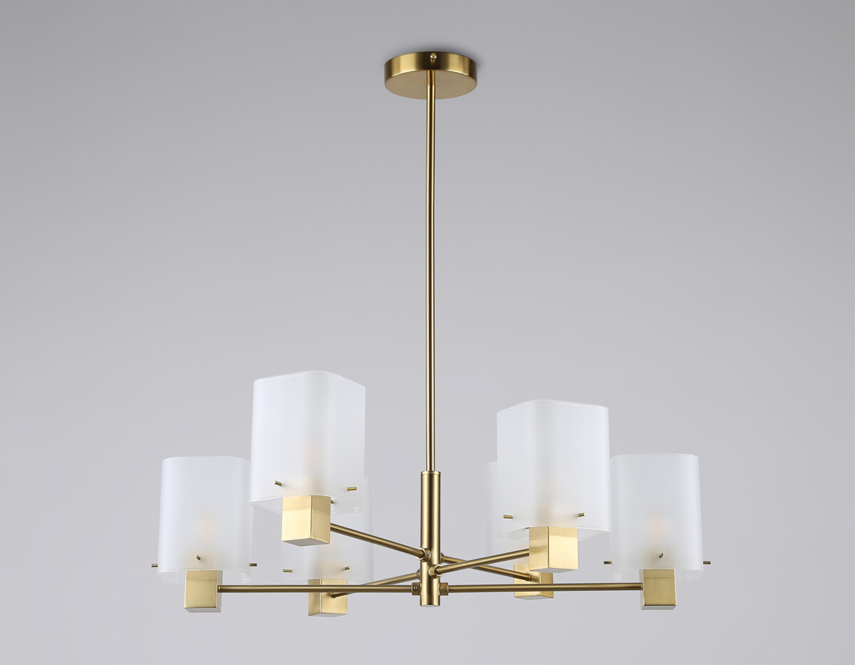 LH57031/6 BS/SM латунь/дымчатый E14/6 max 40W D690*690 — изображение 4